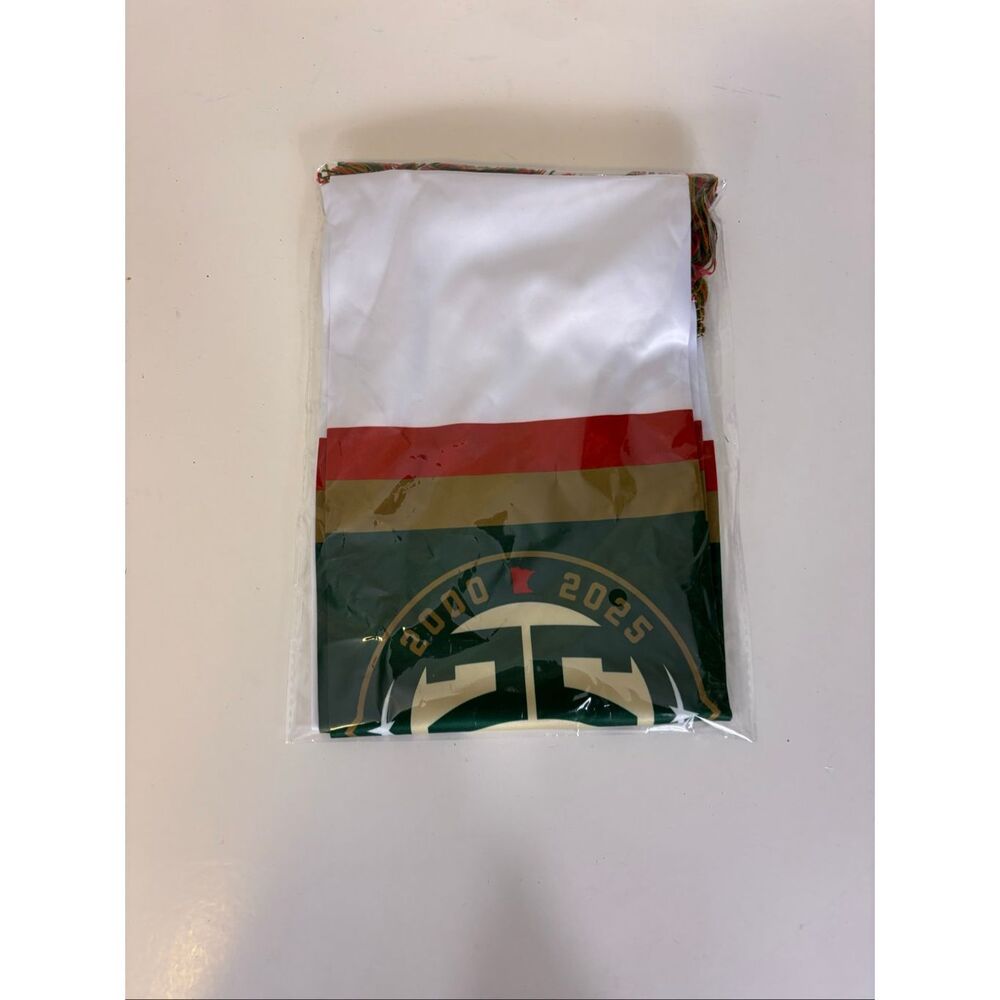 Minnesota Wild Hockey White with Green 25th Anniversary Winter Scarf Unisex